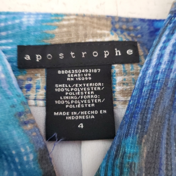 Apostrophe Blue A-line Skirt - Picture 7 of 7